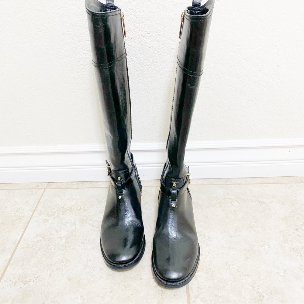 Tory Burch Brita black leather riding boots size 5.5 - Picture 5 of 12